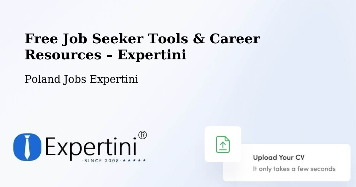 Free Job Seeker Tools & Career Resources – Ruda Śląska - Ruda Śląska, Poland Jobs Expertini